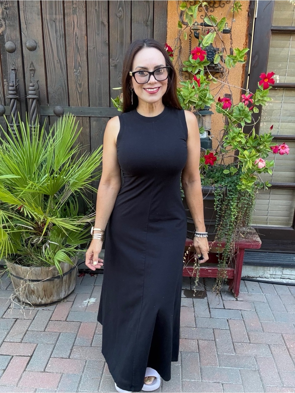Magaschoni Black Sleeveless Midi Dress